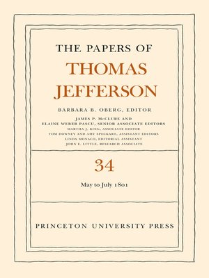 cover image of The Papers of Thomas Jefferson, Volume 34